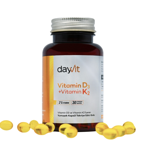 DAYVİT VİTAMİN D3 + VİTAMİN K2 – 30 YUMUŞAK KAPSÜL