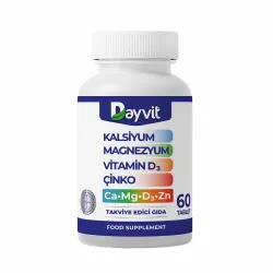 DAYVİT KALSİYUM-MAGNEZYUM-ÇİNKO-VİTAMİN D3  60 TB