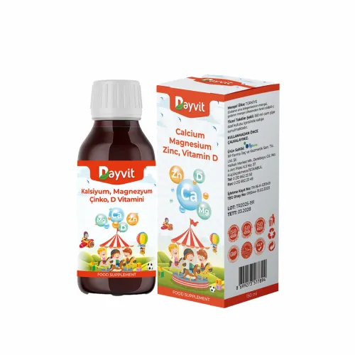DAYVİT CAL+MAG+ÇİNKO+D VİTAMİN ŞURUP